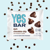 The YES Bar - Dark Chocolate Chip - Plant Based Protein, Decadent Snack Bar - Vegan, Paleo, Gluten Free, Dairy Free, Low Sugar, Healthy Snack