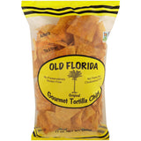 Old Florida Gourmet Original Tortilla Chips, 11 OZ - Pack of TWO (2) - Original Thin & Crispy Non-GMO Recipe
