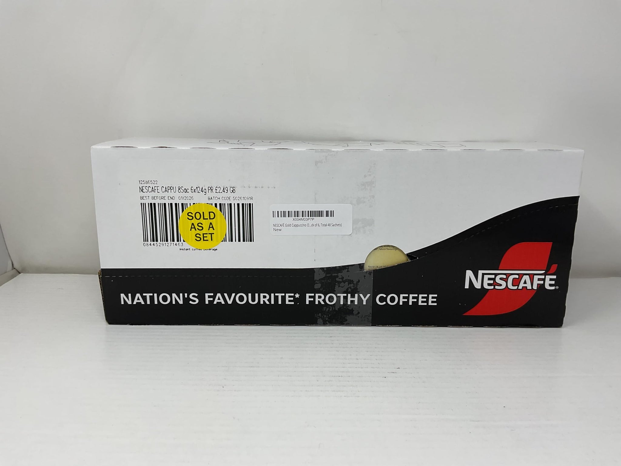 NESCAFÉ Gold Cappuccino Original, 8 sachets, 136g (Pack of 6, Total 48 Sachets)