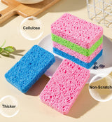 METUUTER 12-Count Kitchen Sponges- Compressed Cellulose Sponges Non-Scratch Natural Dish Sponge for Kitchen Bathroom Cars, Funny Cut-Outs DIY