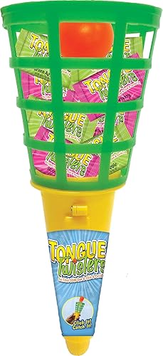 Foreign Candy Tongue Twisters Gel Filled Sour Gum with Click and Catch Toy, 0.99 Ounce