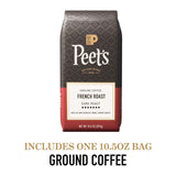 Peet's Coffee, Dark Roast Ground Coffee, 100% Arabica Coffee - French Roast 10.5 Ounce Bag