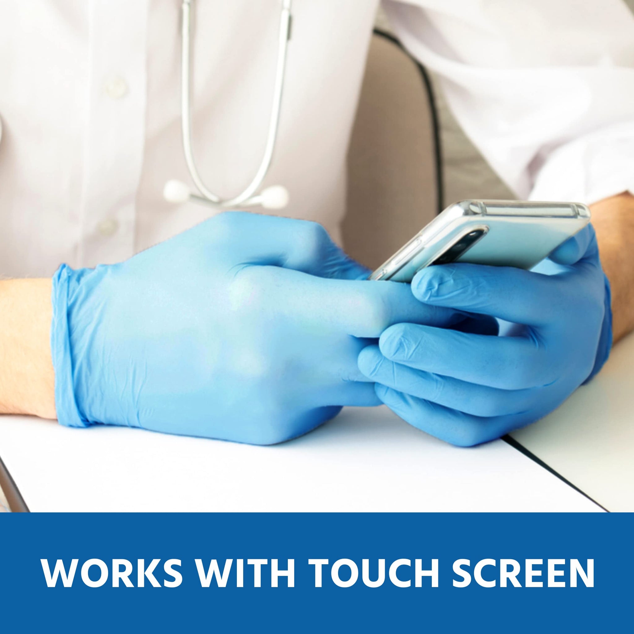 NU-SET Safety | Disposable Nitrile Gloves | Set of 100 Latex & Powder Free Multi Purpose Disposable Gloves (Medium)