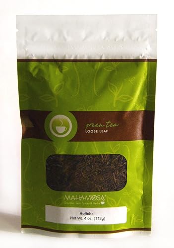 Mahamosa Hojicha Tea 4 oz, Japanese(Japan) Green Tea Loose Leaf (Looseleaf)