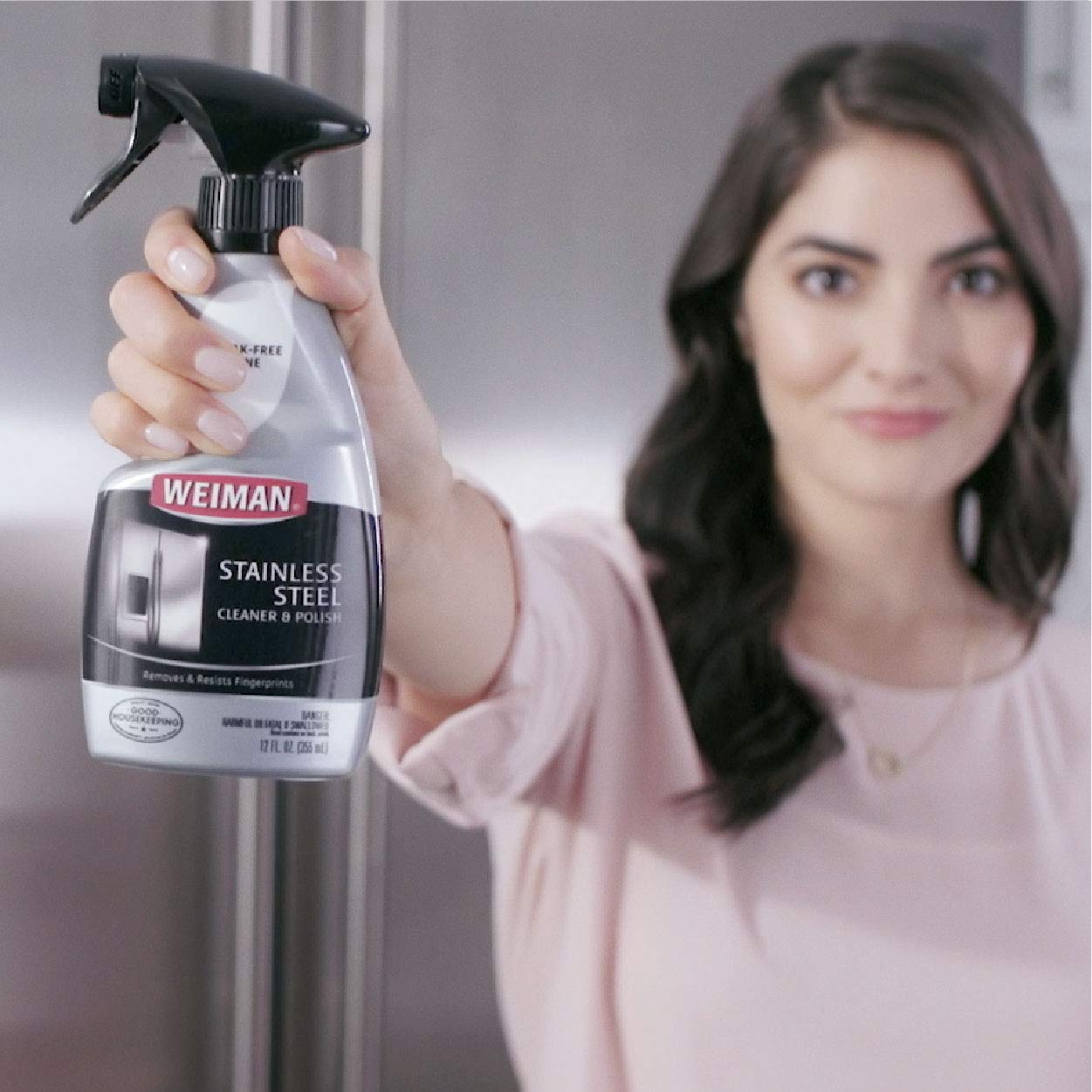 Weiman Stainless Steel Cleaner and Polish Trigger Spray, 12 Fl Oz