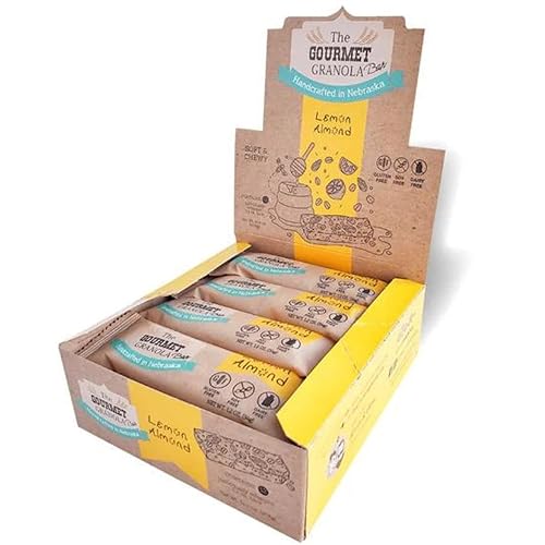 Amazing Lemon Almond Granola Bars | 12 Pack | Gluten, Dairy, & Soy Free | Made in Omaha, NE | The Gourmet Granola