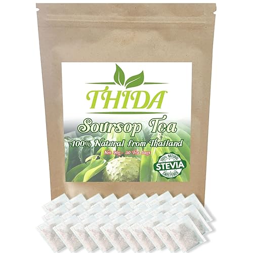 Soursop Tea 30 Bags | Soursop Leaves | Asian Herbal Life Tea From Guanabana Leaves | Graviola Soursop Fruit Tea Supply From Thailand