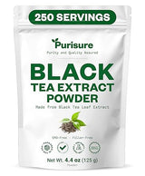 Instant Black Tea Extract Powder, Unsweetened Iced Tea Extract Powder from Real Black Tea Leaves for Hot or Cold Drinks, Instant Black Tea Mix