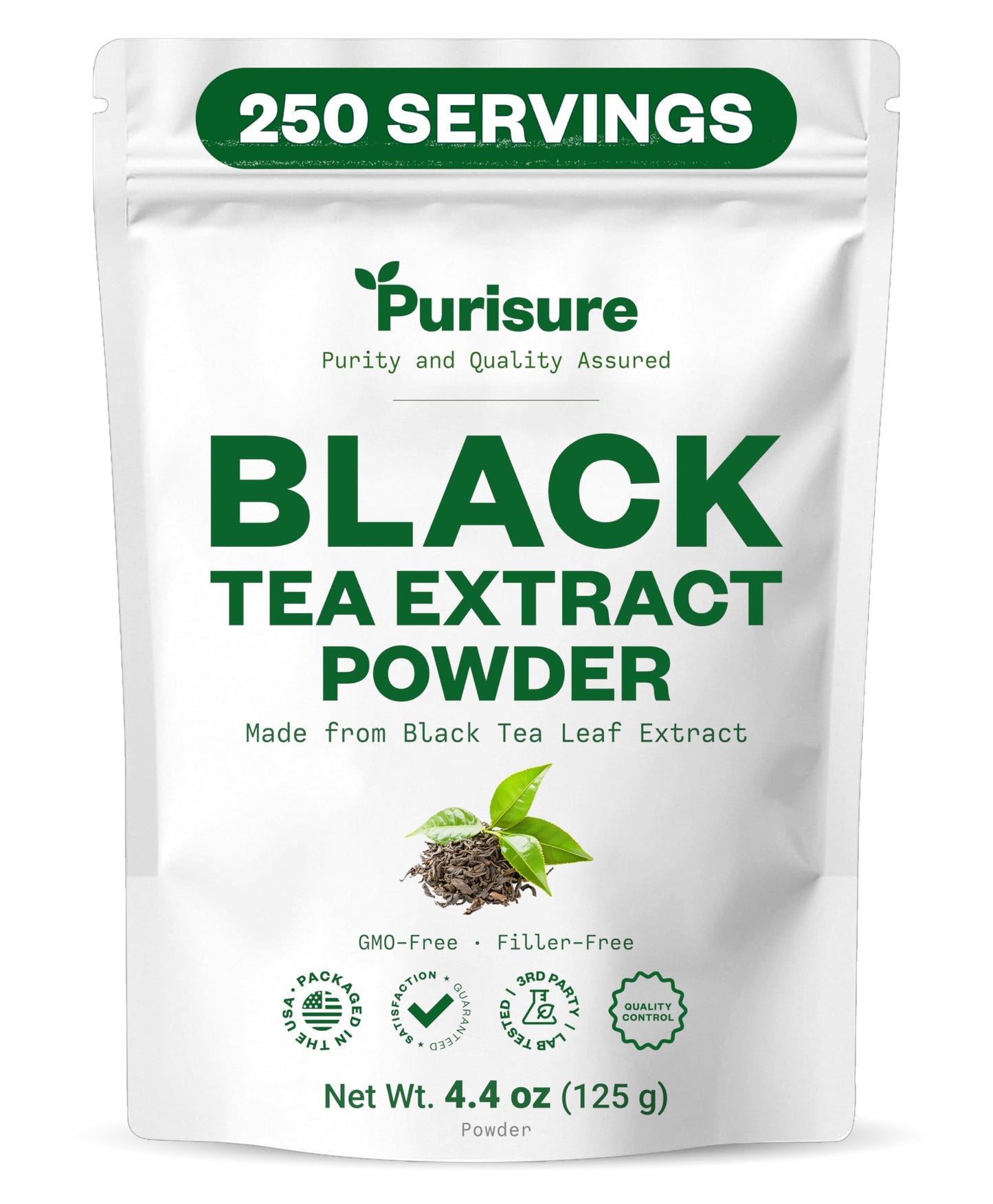 Instant Black Tea Extract Powder, Unsweetened Iced Tea Extract Powder from Real Black Tea Leaves for Hot or Cold Drinks, Instant Black Tea Mix