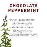 Chocolate Peppermint Herbal Tea | Sacred Blossom Farm | 1.7 oz. Loose Leaf | Ease Digestion & Headache* | Organically Grown in Wisconsin | Caffeine