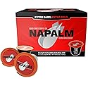 Napalm Coffee Single Serve Pods - Extra Dark Roast, Bold & Strong, Arabica, 12 Count (Pack of 1)