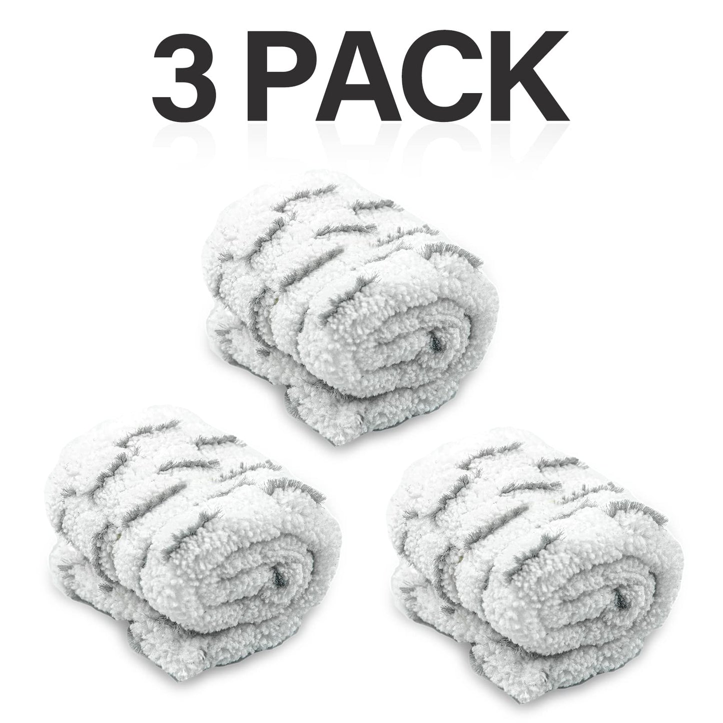 ITTAHO 3 Pack Microfiber Pads Replacements for Window Squeegee Set, Window Cleaner Kit, Professional Scrubber Refill Sleeve - 11 Inch