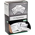 MSA 697383 Personal Safety Equipment Towelettes - Pack of 100 Wipes, Moist Towels for Work Gear, Disposable, Refreshes Tools, Accessories, & Other