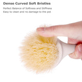 Facjoleco Dish Brush with Handle, Pot Brush, 2 Pack Kitchen Scrub Brushes for Cleaning, Dish Scrubber with Soft Bristles for Sink, Pots, Pans