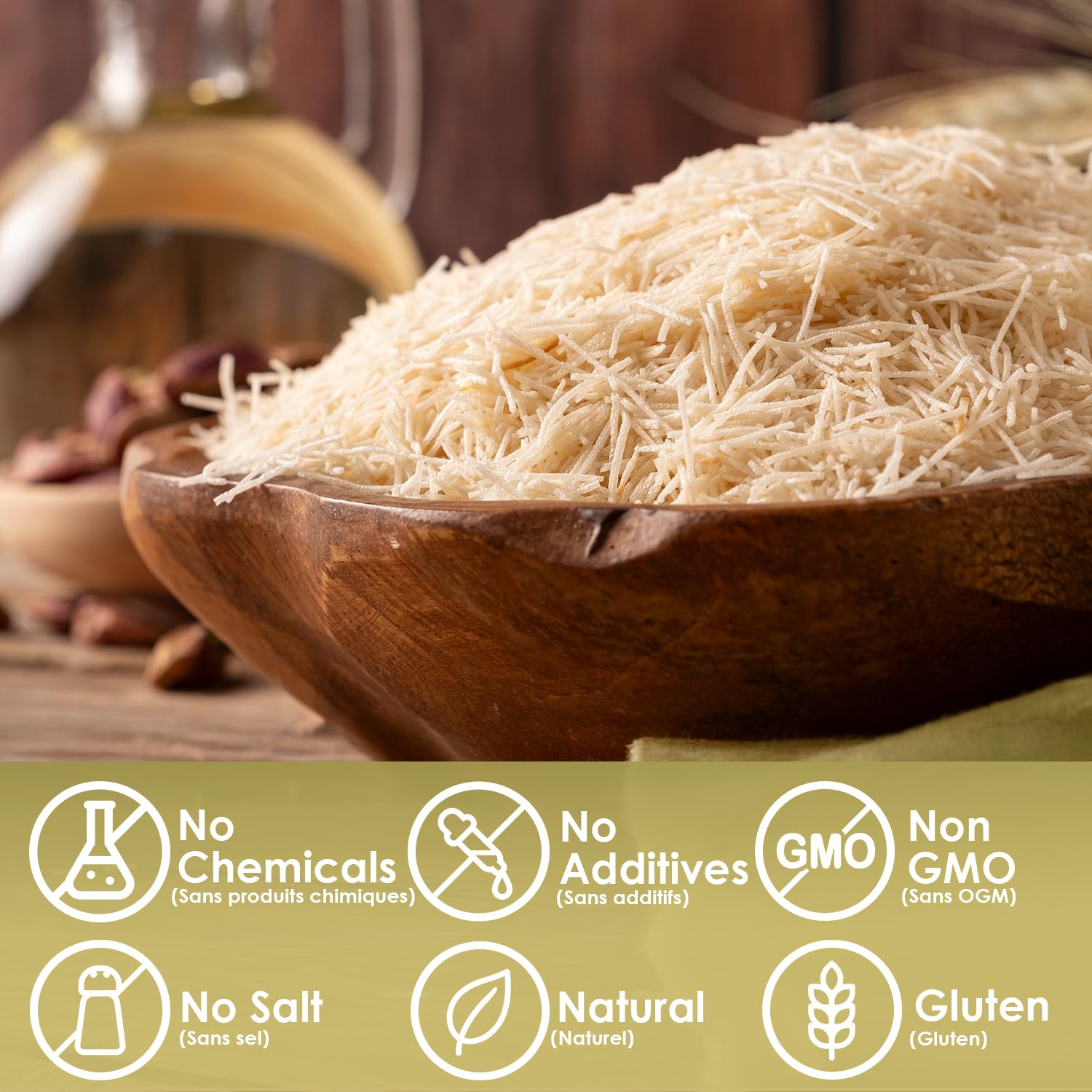 Ceres Gourmet Dried Kataifi Fillo Dough - Authentic Turkish Shredded and Chopped Kadayif (Kataifi) Pastry, Perfect for Kunafa, Knafeh & Baklava, Dubai