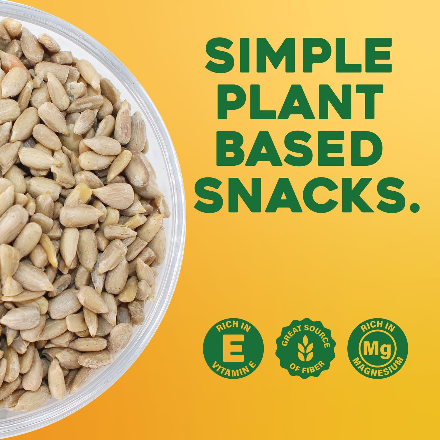 Sunbest Natural Raw Sunflower Seeds, 2 lbs - Unsalted & No Shell - Sunflower Seed Kernels to Eat - For Snacking, Baking & Topping - Road Trip, After
