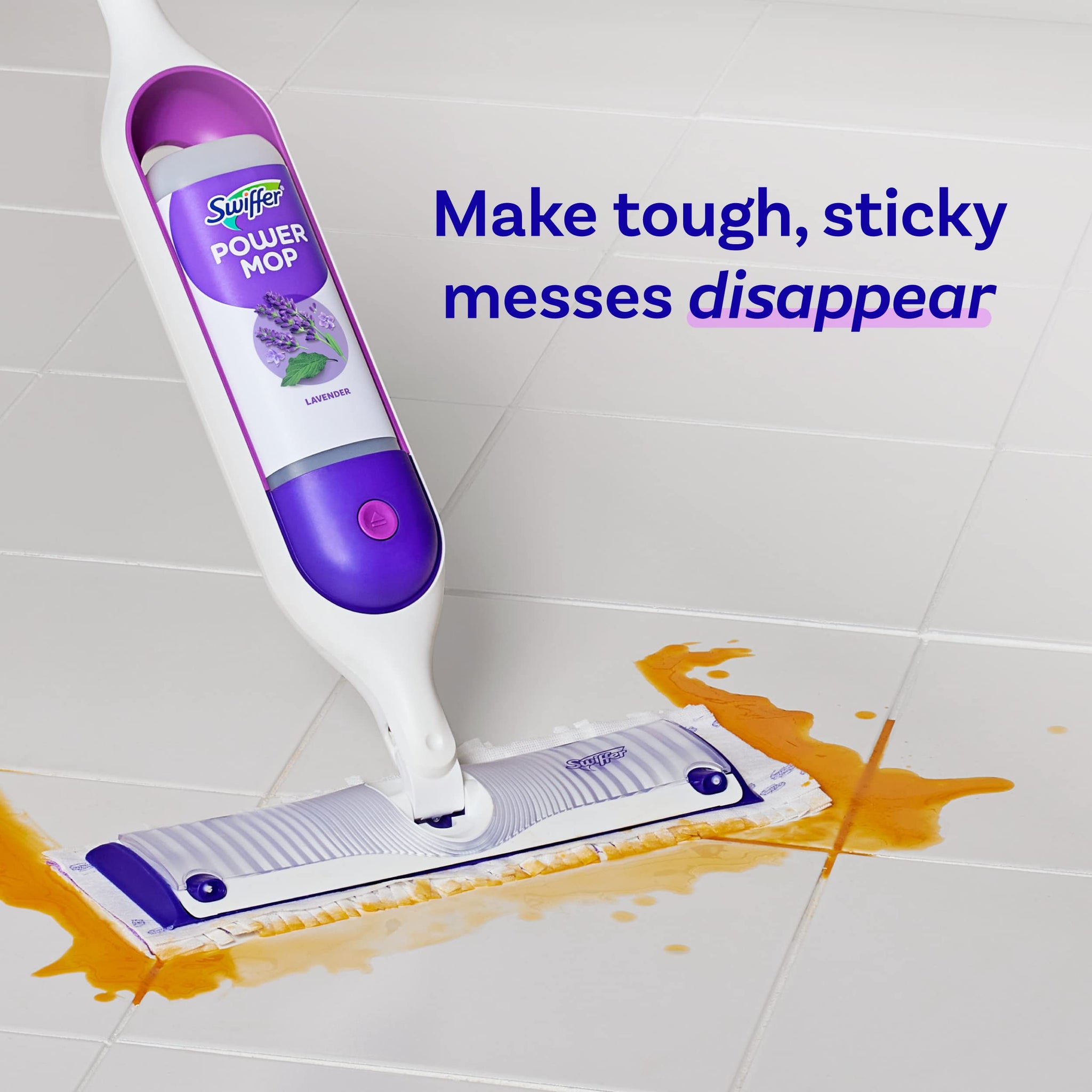 Swiffer Power Mop Refill Solution, Floor Cleaner for Mopping Tile, Vinyl, Laminate, Wood in Home, Bathroom, Kitchen, All Purpose Multi-Surface