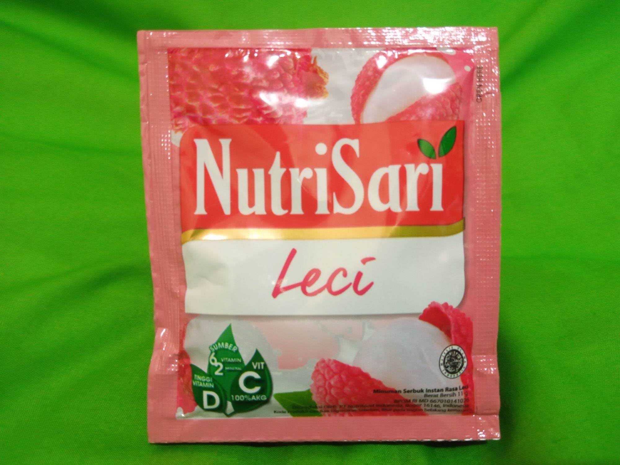 NutriSari Leci Lychee Instant Drink Powder 10-ct, 110 gram (Pack of 2)
