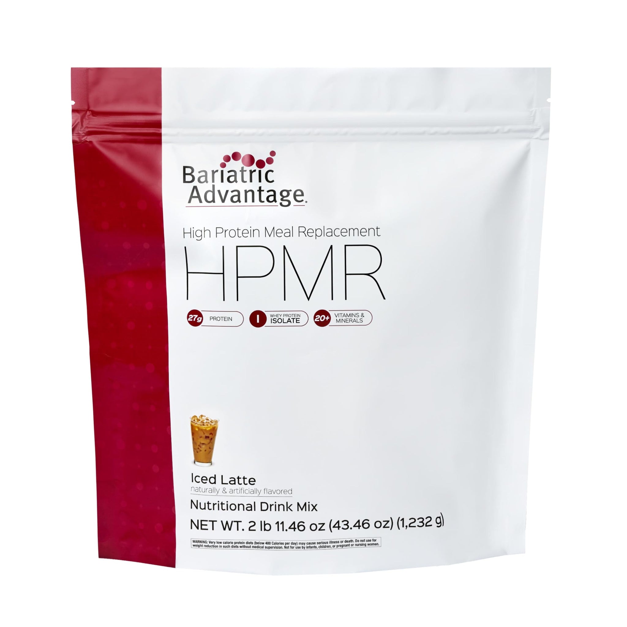 Bariatric Advantage High Protein Meal Replacement Drink Mix, Protein Powder Whey Isolate for Gastric Bypass and Sleeve Gastrectomy Patients, 27g