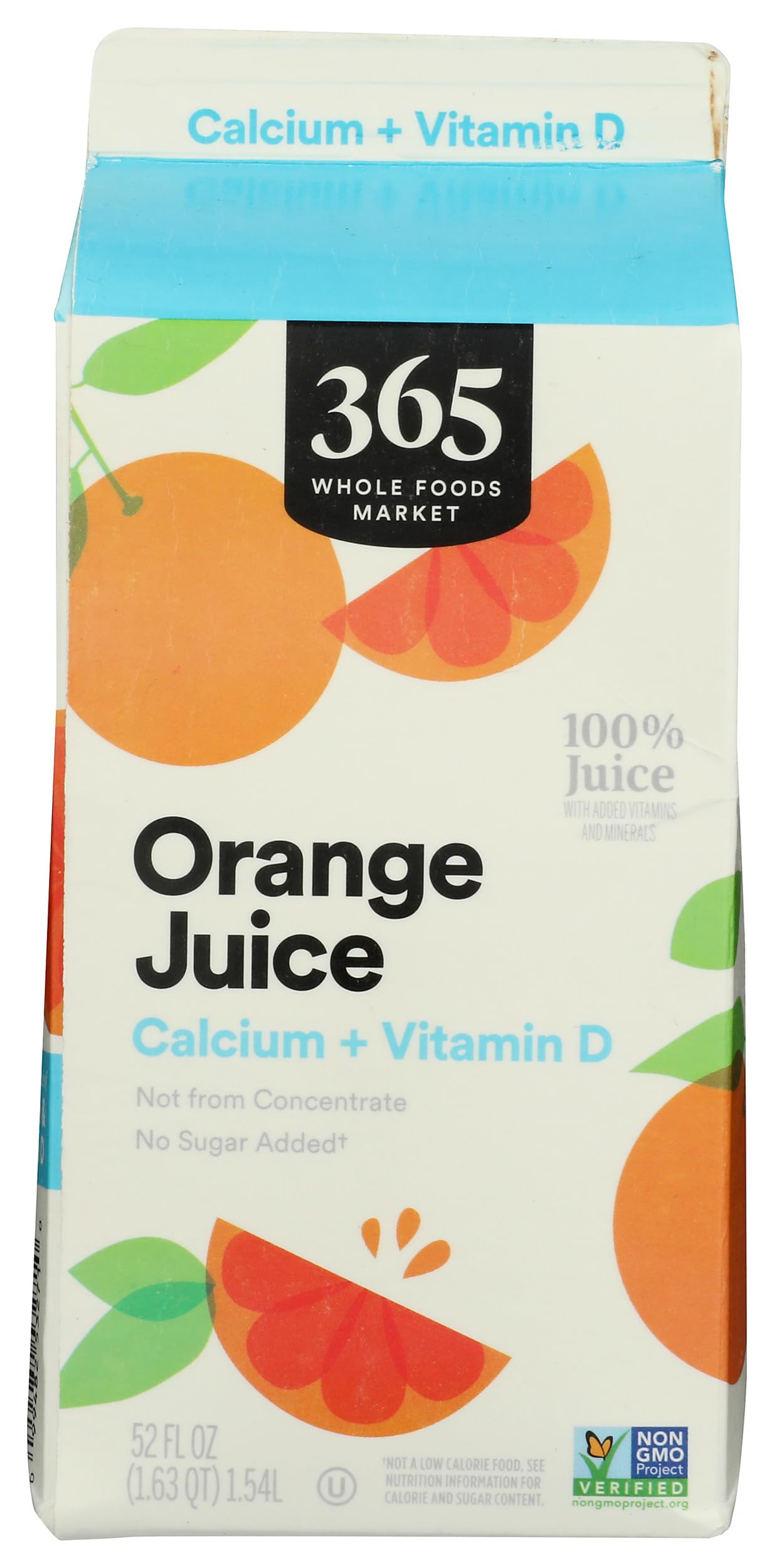 365 By Whole Foods Market, Orange Juice With Calcium And Vitamin D, 52 Fl Oz
