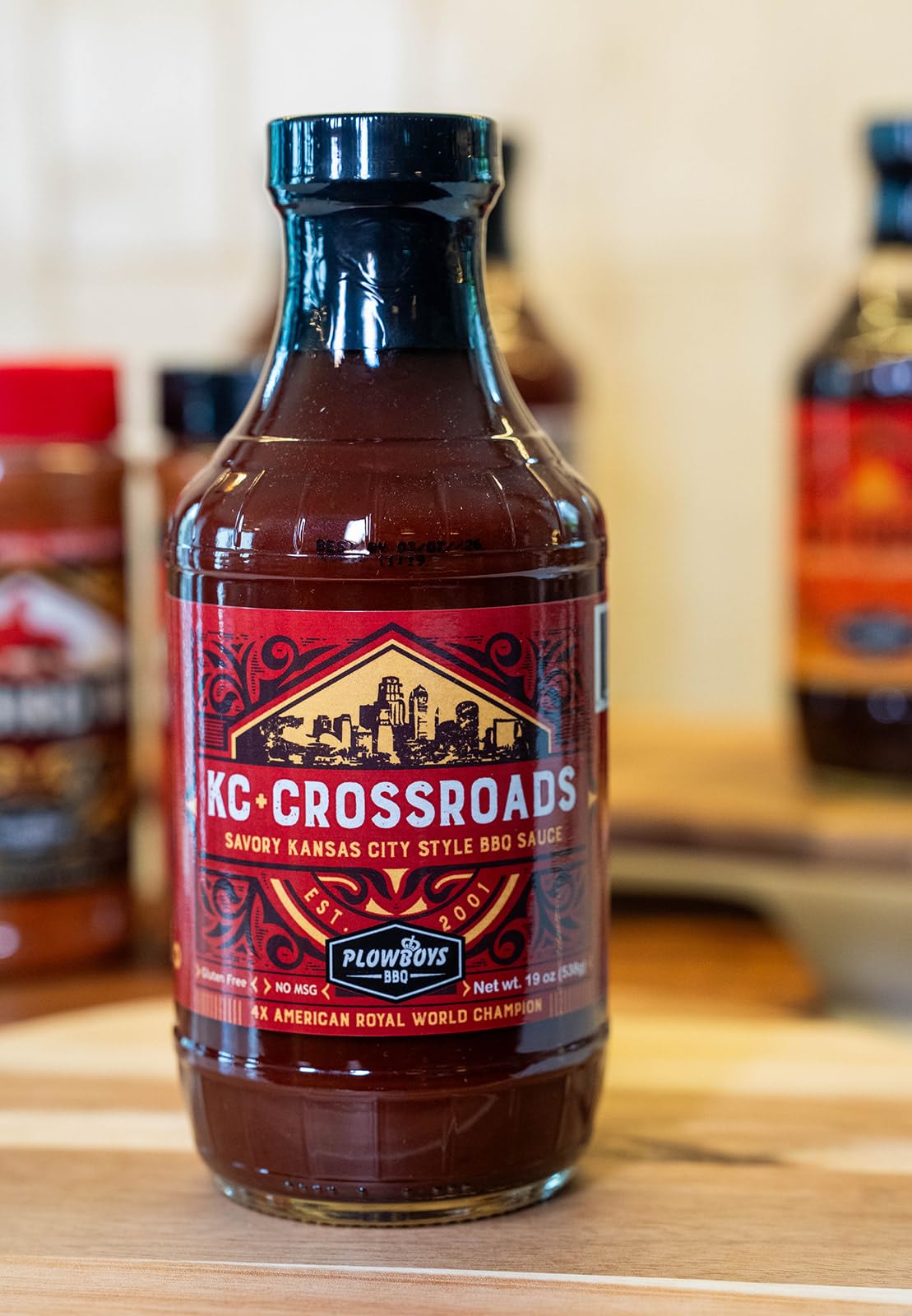 Plowboys KC Crossroads BBQ Sauce - Authentic Kansas City Style Barbecue Sauce - Sweet, Savory & Smoky BBQ Sauce for Chicken, Ribs, Pork & Beef (KC