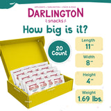 Darlington Snacks Shortbread Cookies Individually Wrapped, 1 oz, 20 Count - Shortbread Biscuit Bites, Kosher Cookie Snack Packs, Nut-Free Tea Biscuits