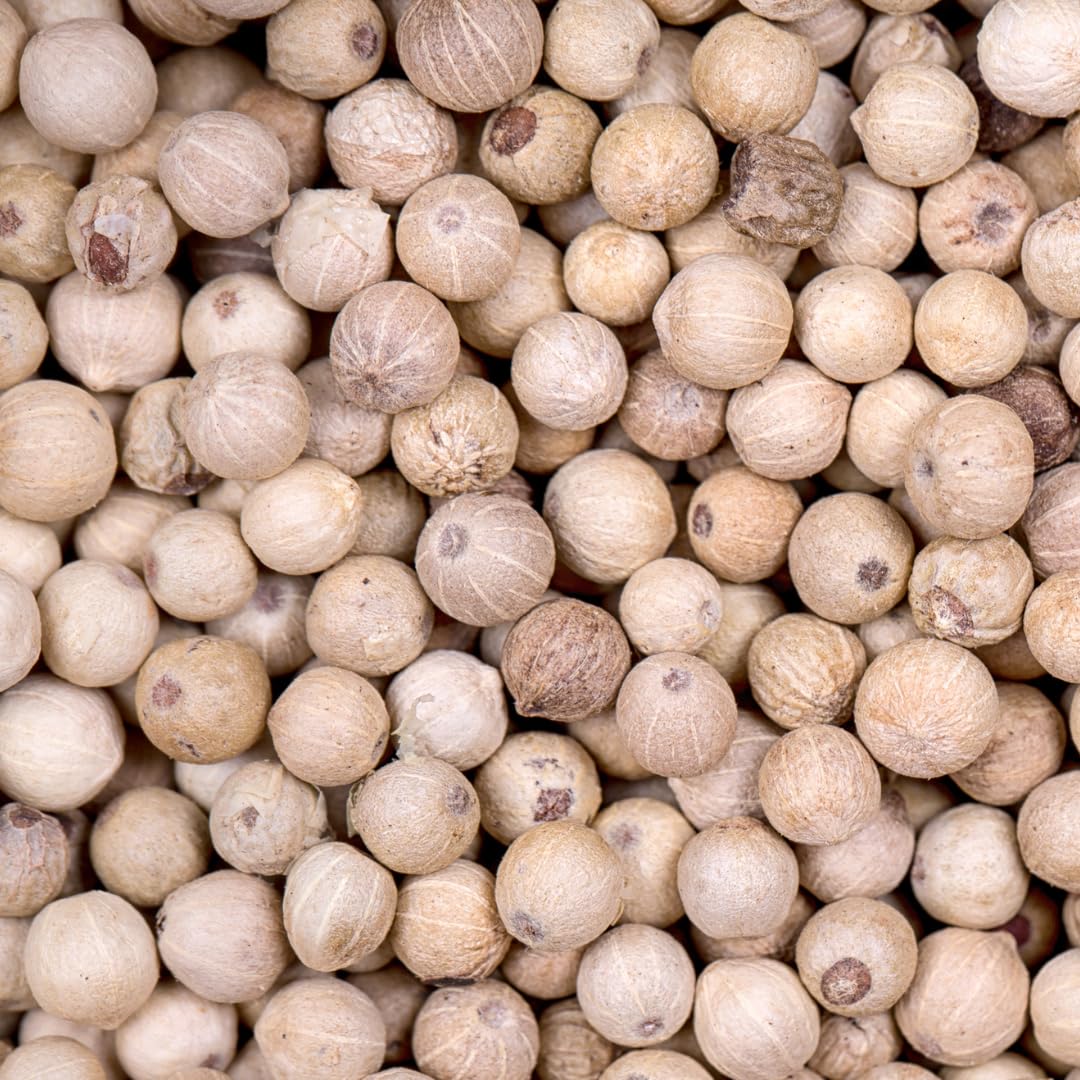 Olive & Vine White Peppercorns, Subtle Heat, For Seasoning & Marinades, Rich Tradition, Authentic Taste, For Global Recipes (9.6 Ounce)