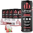 UPTIME Energy Drink, Strawberry Dragon Fruit Cane Sugar, 12 Pack, Vitamin C, L Theanine, Calcium, Energy Drinks for Focus Support, 142mg of Natural