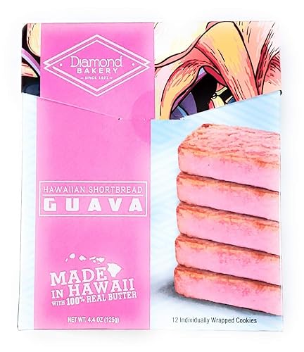 Diamond Bakery Hawaiian Shortbread Guava Cookies 4.4 oz