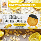 Pierre Biscuiterie French Butter Cookies with Lemon & Almond 5.29 Ounce Box (Pack of 1)