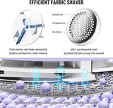 Ruidla Fabric Shaver Lint Shaver Defuzzer, Electric Lint Remover, Rechargeable Sweater Shaver with Replaceable Stainless Steel 3-Leaf Blades, Dual