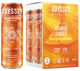 Odyssey Elixir Sparkling Adaptogen Drink, Low Calorie Drinks with L Theanine, Lions Mane, Cordyceps and Green Tea Caffeine for Energy and Focus