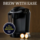 Dancing Moon Coffee Pods - Premiere Blend Jamaica Blue Mountain Coffee Beans, Medium Roast, Compatible with Keurig KCup Brewers, Small-Batch Crafted