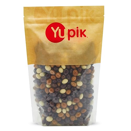 Yupik Triple Chocolate Espresso Coffee Beans, 2.2 lb (35.2 oz), Coffee Beans Covered in Milk Chocolate, White Chocolate & Dark Chocolate, Smooth