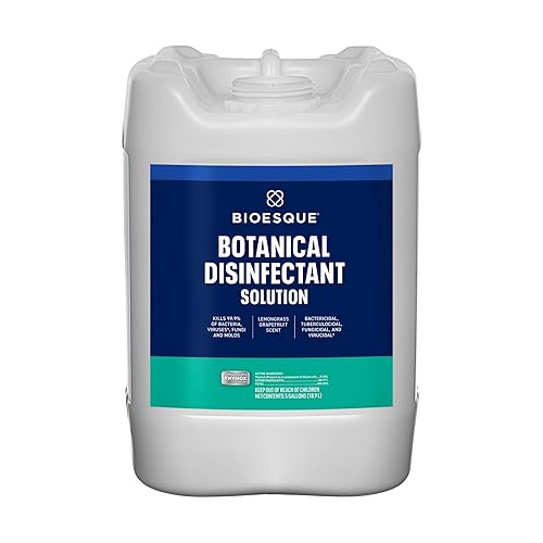Bioesque Botanical Disinfectant Solution, Heavy Duty Broad-Spectrum Disinfectant, Kills 99.9% of Bacteria, Viruses*, Fungi, & Molds, 5 Gallon (Pack