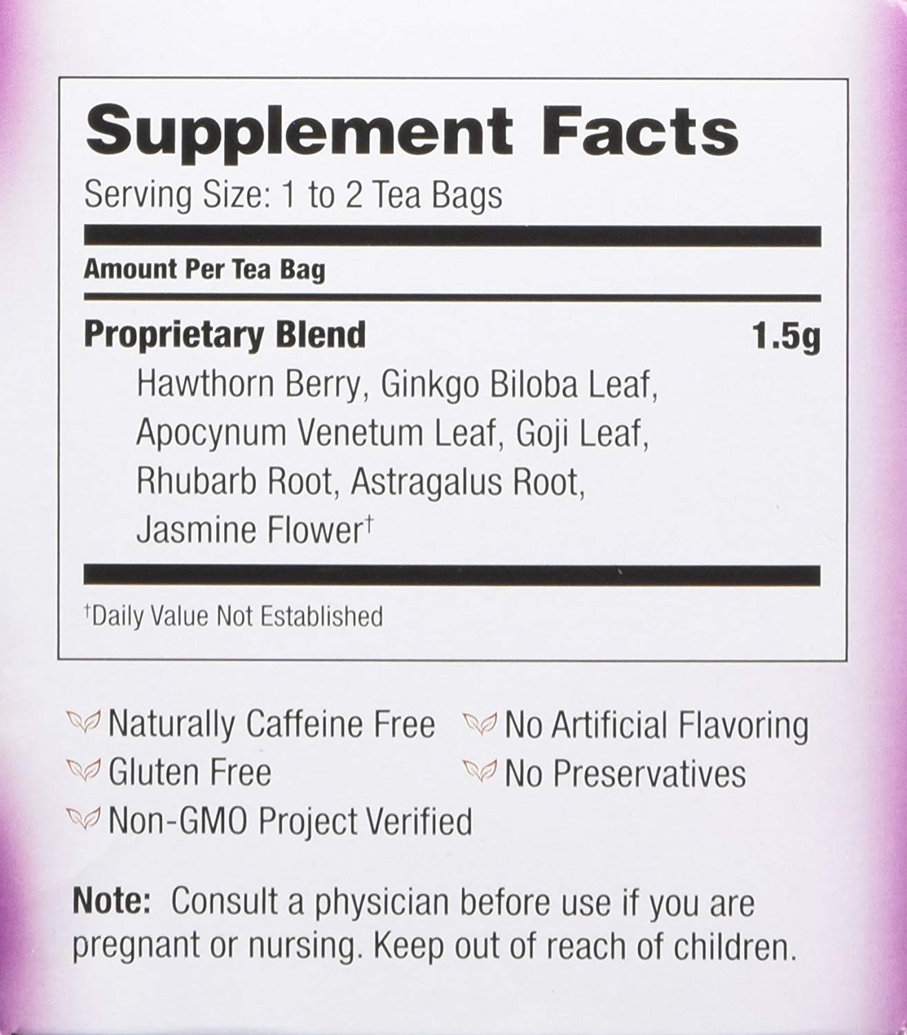 Bravo Tea Cholesterol Health Herbal Tea Caffeine Free, 20 Tea Bags, 2 Count
