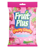 Fruit Plus Chewy Candy, Malaysian Individually Wrapped Bulk Candy, Fruit Snacks for Halloween Christmas Party, Non-Melting, 4.2 Oz Bag (Approx. 39