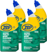 Zep Acidic Toilet Bowl Cleaner - 32 oz (Case of 4) - ZUATBC324 - Experience the Ultimate Cleaning Power with Our 2x Thicker Clinging Formula, Designed