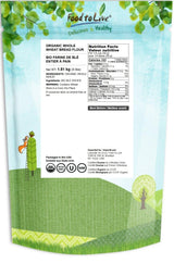 Food to Live Organic Whole Wheat Bread Flour, 4 Pounds Whole Grain, Stone Ground, Unbleached, Non-GMO, Kosher, Unbromated, Raw, Vegan, Bulk, Product