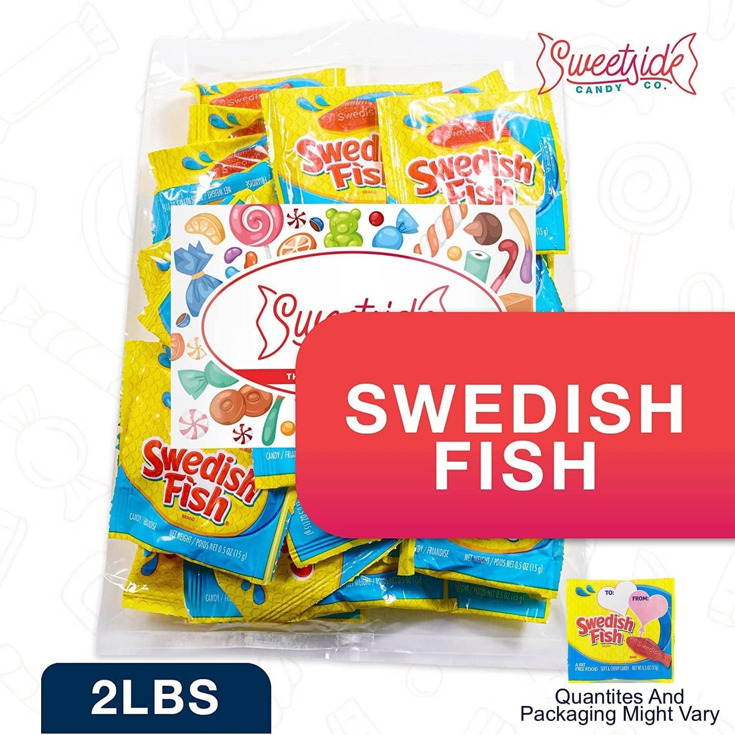 Candy in Bulk SwedishFish Soft & Chewy Fun Size Sharing Bag - Original Sweet & Chewy Red Fish Candy Individually Wrapped Treats, Movie Theater Candy
