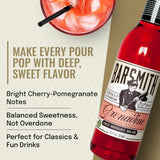 Barsmith Bar Essentials Grenadine Syrup - Sweet Cherry and Pomegranate Notes - No Artificial Flavors & Non-GMO Cocktail Mixer - Ideal for Shirley