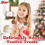 Christmas Swirl Lollipops, 24 Christmas Lollipops Individually Wrapped, Delicious Suckers Bulk For Festive Treats, Perfect christmas suckers for Gift