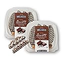 DeLallo Chocolate Dipped Biscotti Cookies, Twice-Baked Authentic Italian Recipe, All Natural Tuscany Biscuits Dipped in Velvety Dark Chocolate