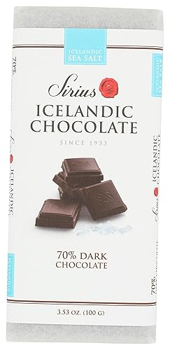 NOI SIRIUS, Sea Salt 70% Dark Chocolate Bar, 3.53 Ounce