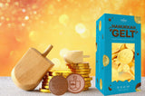 The Dreidel Company Hanukkah Gelt, Nut-Free, Belgian Coins, Foil Wrapped Gold Coins, Kosher Chanukah Gelt (1 Pound)