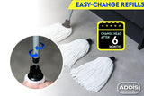 Addis Cotton Mop Refill, Graphite/Metallic,White