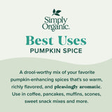 Simply Organic Pumpkin Spice, Certified Organic, Kosher | 1.94 Ounce (Pack of 1)