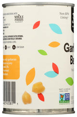 365 by Whole Foods Market, Unsalted Garbanzo Beans, 15.5 Ounce