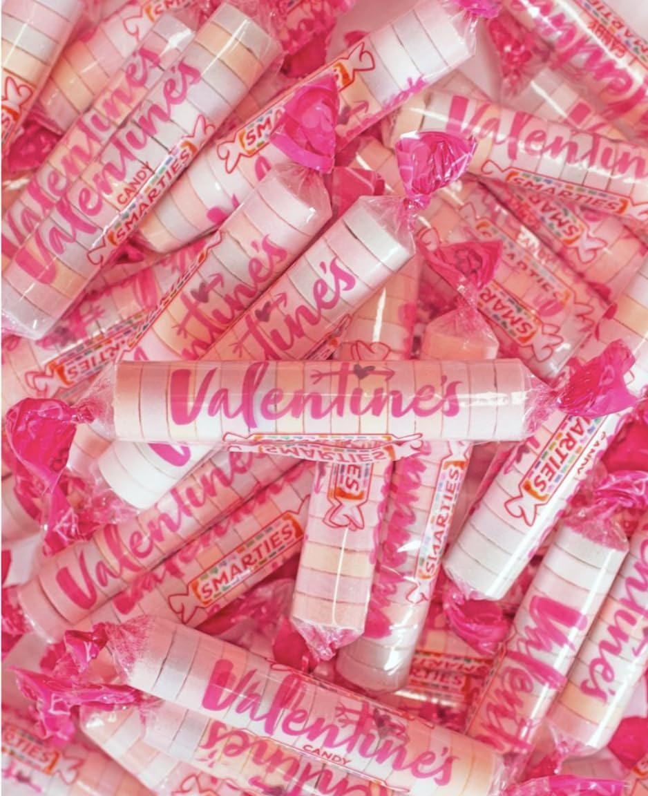 POSH PATTERNS Smarties Valentine's Candy Rolls, 18 Ounce - Valentine's Day Candy