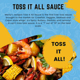 Marty’s Jackpot Spicy Garlic & Lemon Toss It All Sauce - Delicious Flavor, First Ever toss sauce brought to the market for Crawfish, Veggies, Seafood